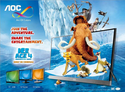AOC Garap Pasar Dengan Menggandeng FOX 21th Century “Ice Age 4”