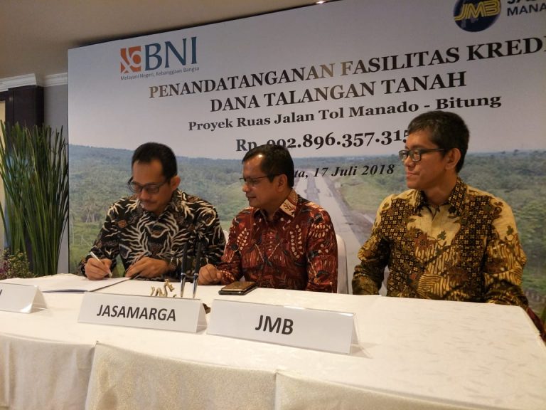 BNI Biayai Rp 623,5 Miliar Untuk Tol Pertama di Sulawesi Utara