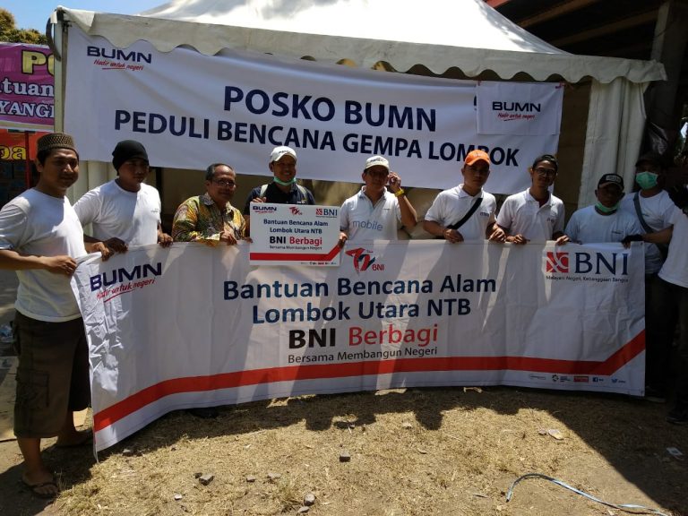 BNI dan BNI Life Bangun Posko Kesehatan & Dapur Umum Tangani 1.668 Jiwa pada Gempa Lombok