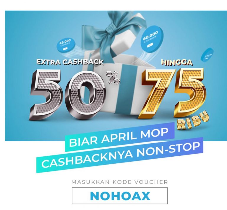 Cashbac Gelar Promo April Mop