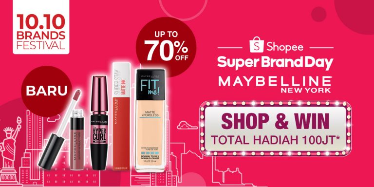 Dukungan Maybelline Bagi Perempuan Indonesia di Ajang Shopee 10.10 Brands Festival