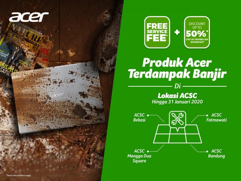 Peduli Korban Banjir, Acer Hadirkan Program Free Service