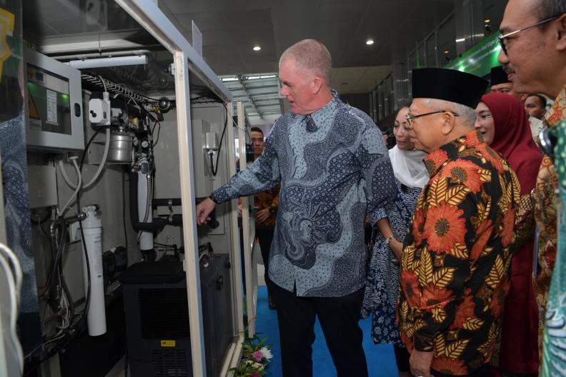 wakil presiden ma'ruf amin menghadiri acara International Islamic Healthcare Conference and Expo (IHEX) di Jakarta Convention Center (JCC) Senayan, pada Sabtu, 29 Februari 2020