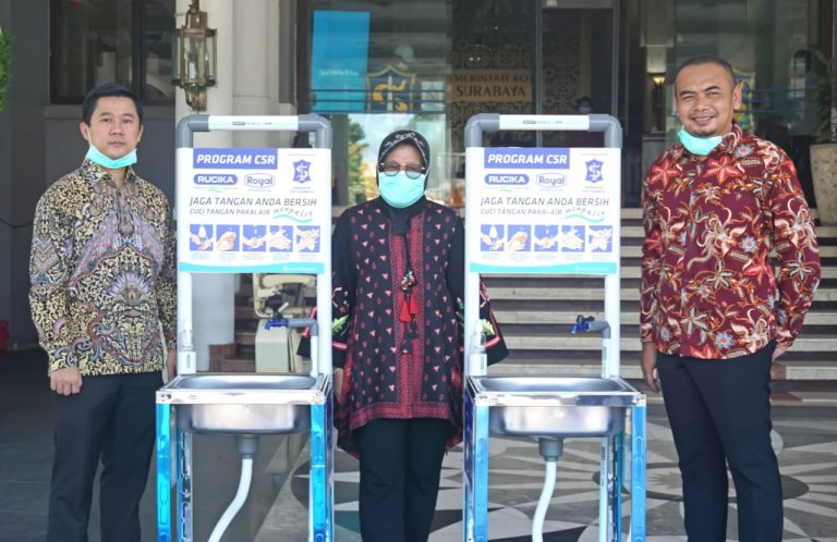 Rucika Bantu Pemkot Surabaya dalam Gerakan Cuci Tangan dengan Air Bersih