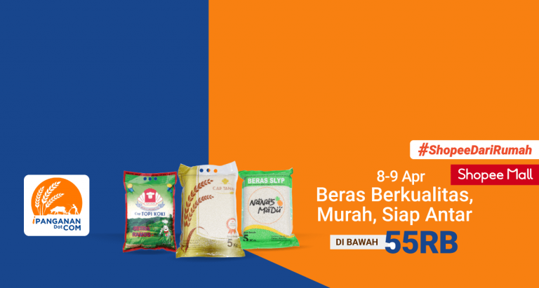 iPangananDotCom Jamin Ketersediaan 50 Ton Beras di Shopee
