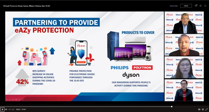 Jumpa pers virtual kerja sama Allianz Utama dengan JD.ID