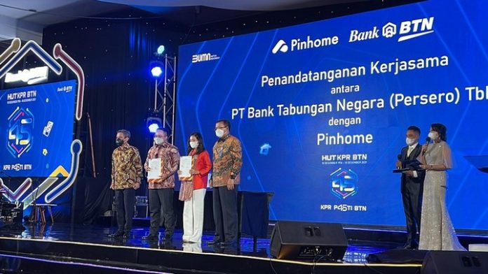 penandatanganan kerjasama btn dan pinhome 2021