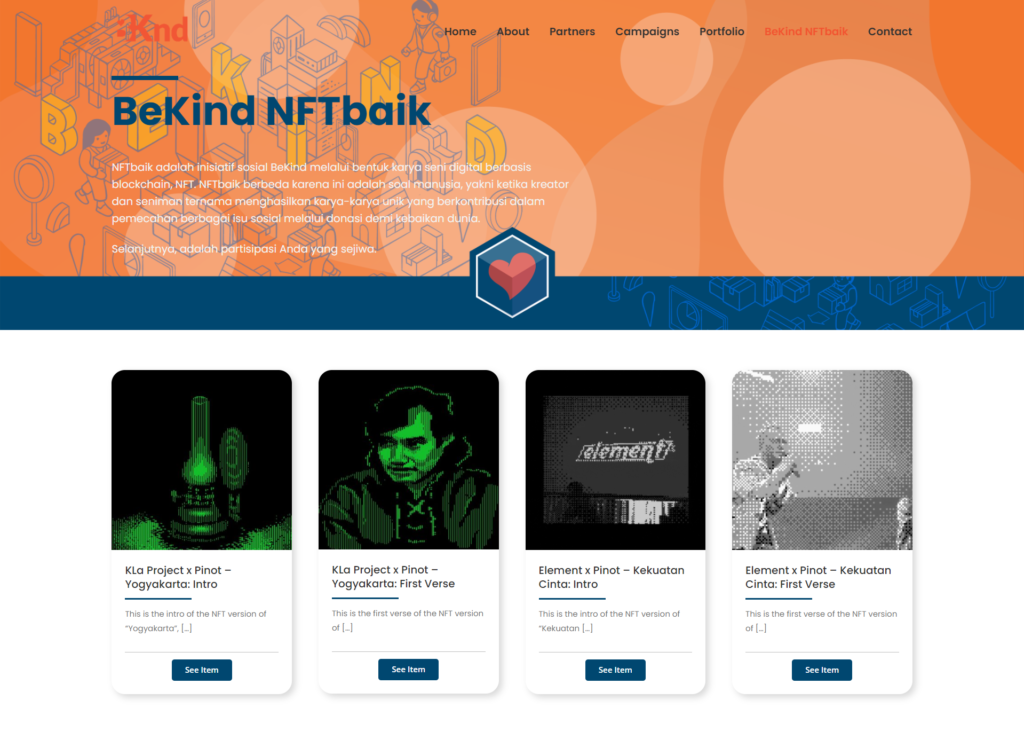 NFT BeKind, bekind, Platform Sosial, Teknologi Blockchain, marketing, Fajar Jasmin, CEO dan Founder BeKind, NFT marketplace, bekind hub