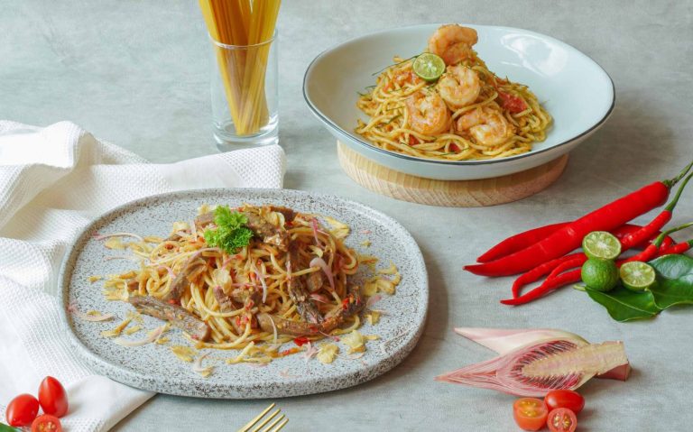 Pancious dan Ade Putri Paramadita Sajikan Menu Pasta Bercita Rasa Lokal