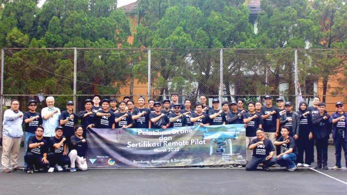 Para peserta pelatihan drone terra drone indonesia 2023