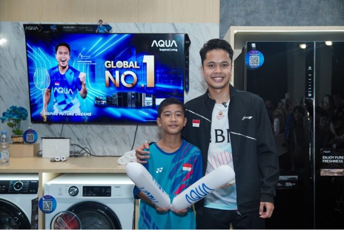 Kampanyekan “Inspire Future Dreams”, AQUA Elektronik Gelar Meet & Greet Bersama Anthony Ginting