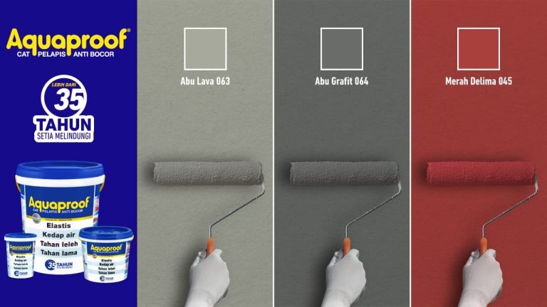 Aquaproof Launching Tiga Warna Baru: Abu Lava, Abu Grafit, Merah Delima