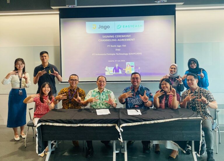 signing ceremony channeling agreement bank jago dan easycash 2023
