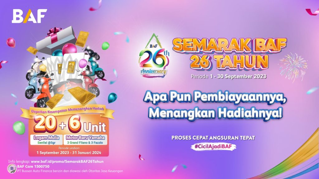 Dorong Daya Beli Masyarakat, Semarak BAF 26 Tahun Bajir Promo dan Hadiah