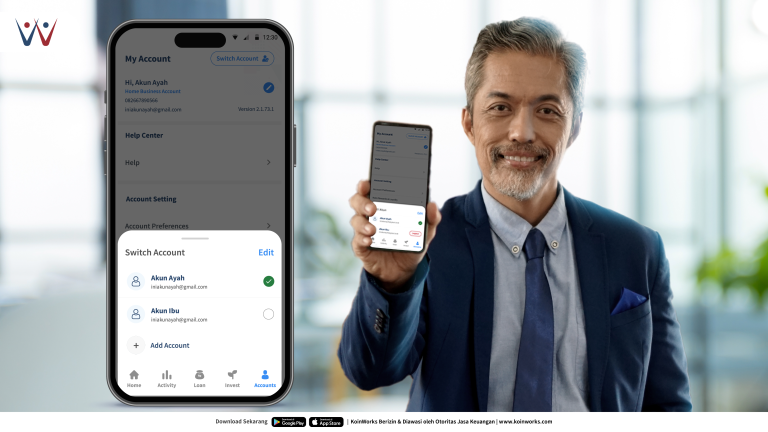 KoinWorks Ajak Pengguna Manfaatkan Fitur Switch Account, Ini Manfaatnya