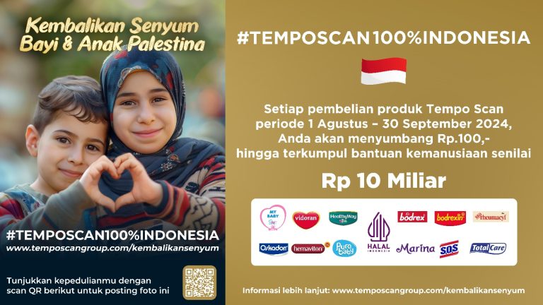 Tempo Scan 100% Indonesia Gelar Misi Kemanusiaan untuk Anak Palestina