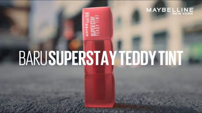 Terbaru dari Maybelline New York, Superstay Teddy Tint. Lip tint transfer-proof yang ringan dan tahan hingga 12 jam