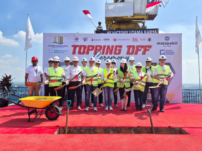 Percepat Pembangunan, Majapahit Suites Gelar Topping Off Tower Mahesa