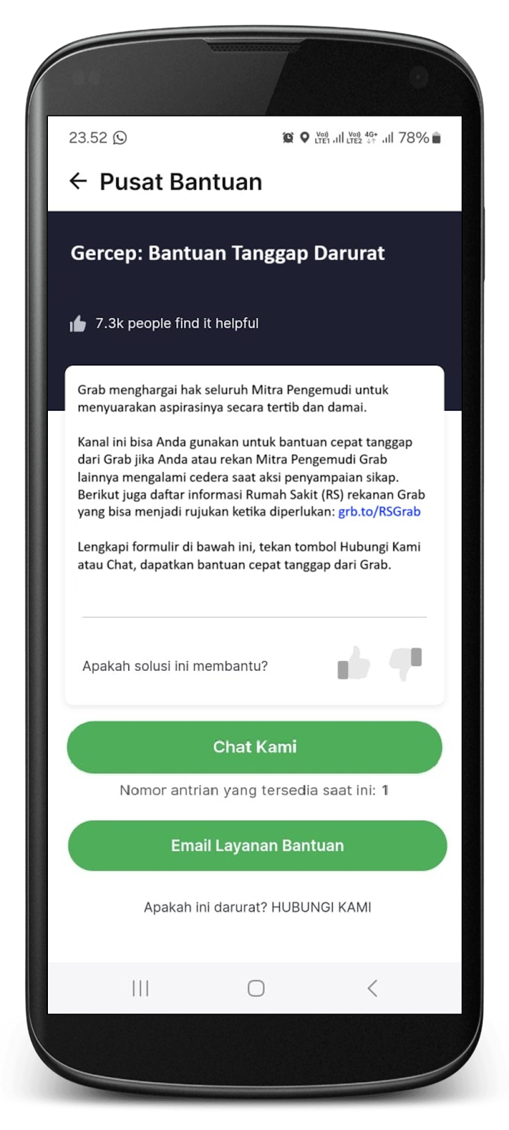 GERCEP Grab Respon Cepat