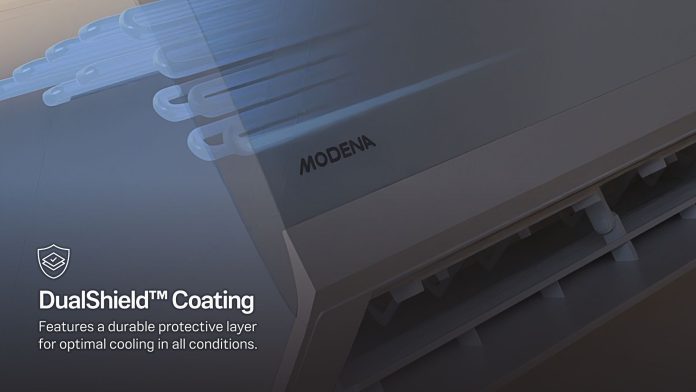 3_AC MODENA telah dilengkapi dengan anti-rust evaporator pipe dan blue fin coating untuk perlindungan ekstra dari kelembapan, karat dan kebocoran