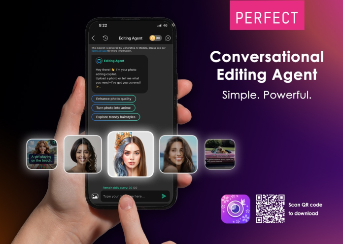 AI Editing Agent, Perfect Corp, YouCam Perfect, aplikasi edit foto AI