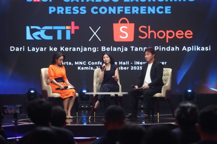 RCTI+ Resmi Gandeng Shopee Hadirkan Shop+ Catalog, Pelopor Live Commerce dengan Pengalaman Belanja Tanpa Pindah Aplikasi Live Commerce, Shopee, RCTI+, Shop+ Catalog, industri OTT Indonesia, Berita Marketing, CEO RCTI+ Valencia Tanoesoedibjo, Live Commerce RCTI+